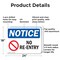 Signmission No Re-Entry OSHA Notice Sign, Aluminum, 24in W x 18in L, 2PK OS-2PACK-NS-A-1824-L-14770 - alternate 6
